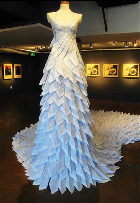 creative dresses   paper paper clothes recycled dress newspaper dress