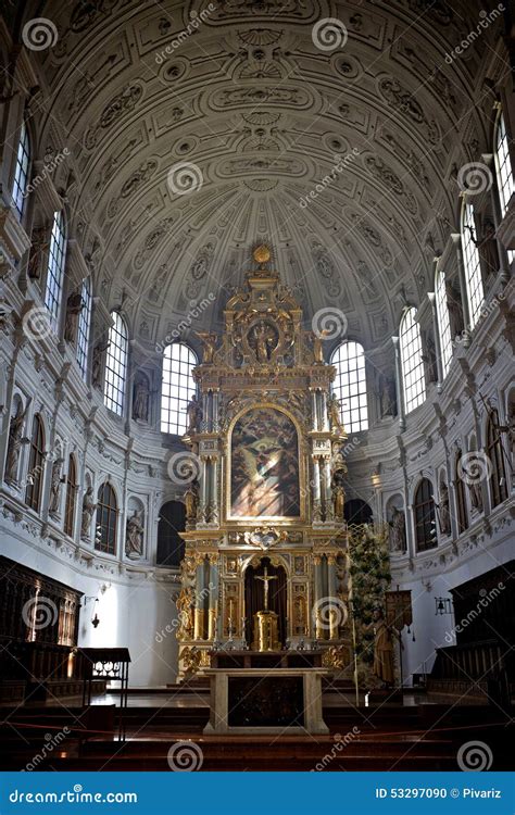 interior view  frauenkirche cathedral editorial image image