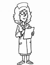 Coloring Nurse Pages Nurses Cartoon Cliparts Clipart Kids Clip Library Doctor Comments sketch template
