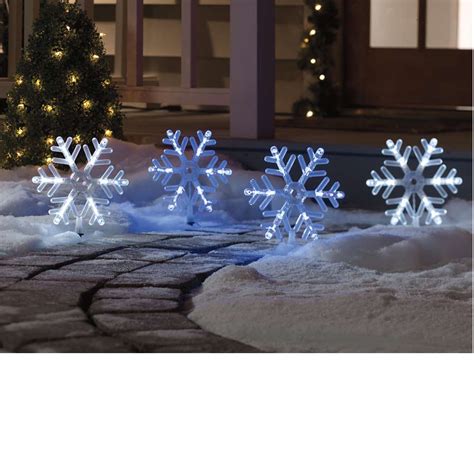 snowflakes pathway markers
