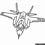 Coloring Pages Jet Airplane Drawing 35 Fighter Military Lightning Ii Force Print Kids Plane Airplanes Book Air Color F35 Thecolor sketch template