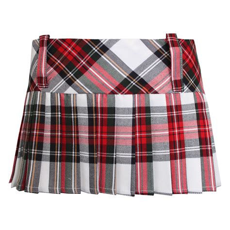 Ladies 12” Tartan Skirt Pleated Mini Micro Skater Girls