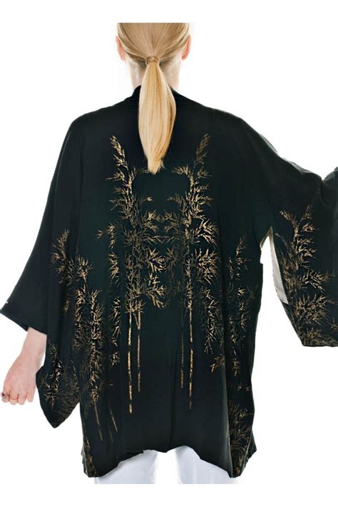 love  embroidered black haori jacket    insane