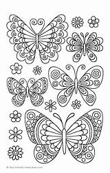 Quilling Coloring Butterfly Pages sketch template