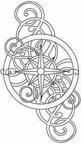 Compass Nautical Tattoo Mandalas Coloring Pages Rose Para Designs Vintage Rosa Vientos Los Mandala Urbanthreads Embroidery Compas Template Tattoos Idées sketch template