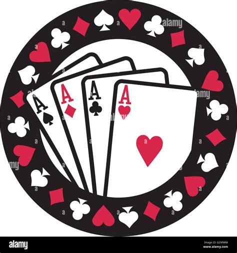 poker emblem   aces playing cards suits stock vector art illustration vector image