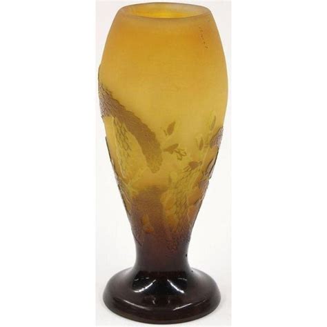 1900s Emile Galle Art Nouveau Cameo Glass Vase Chairish
