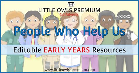 people    early years eyfs editable printable resources