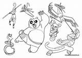 Kung Fu Coloring Pages Panda Getdrawings sketch template