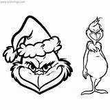 Grinch Coloring Pages Head Dr Seuss His Christmas Printable Face Mask Cut Size Crafts Party Template Diy Xcolorings 960px Decorations sketch template