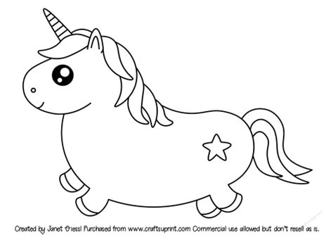 cute fat unicorn pages coloring pages