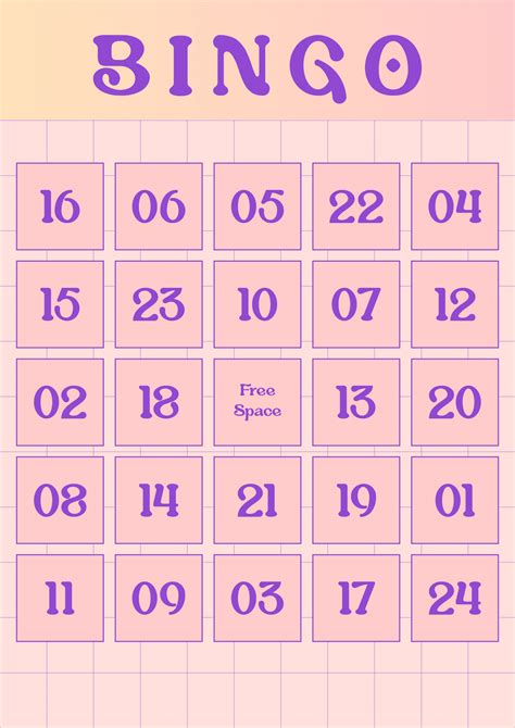 bingo printable cards