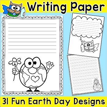 earth day writing paper  pink cat studio teachers pay teachers