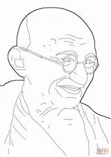 Gandhi Mahatma Colorir Ausmalbild Gandhiji Ausmalbilder Indie Drukuj Competition sketch template