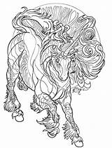 Coloring Pages Visit Unicorn Adult Lineart sketch template