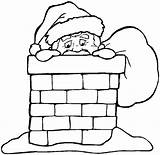 Coloring Christmas Pages Chimneys Print sketch template