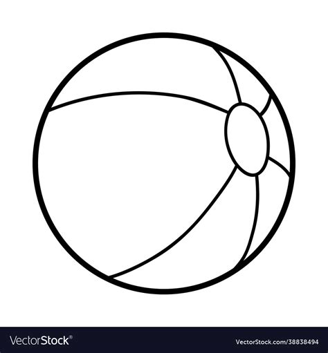 coloring book beach ball royalty  vector image