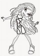 Bratz Coloring Pages Funky Book Printable Printables Fun Filminspector Coloriage Popular sketch template