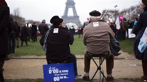 bbc news in pictures french rally against gay marriage