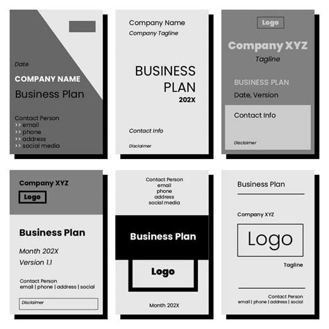 business plan cover page template    exp vrogueco