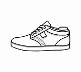 Coloring Shoe Vans Shoes Drawings Template Getdrawings Tennis Drawing sketch template