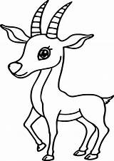 Antelope Coloring Pages Printable Getcolorings Color Kids Animal Pronghorn Choose Board sketch template