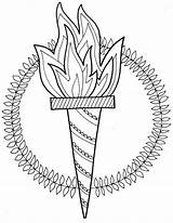 Torch Olympiques Olympische Olympique Scribblefun Anneaux Ausmalbilder Coloriage Jo Olympia Medal Ancient Grecja Torche Greek Olimpiadas Olympiades Flamme 2024 Dessin sketch template