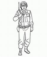 Coloring Soldier Pages Printable Army Popular sketch template