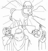 Calf Golden Coloring Pages Bible Exodus Moses Kids 32 Sunday School Preschool Crafts Sheets Activities Printable Aaron Craft Sheet Story sketch template