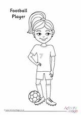 Colouring Football Player Soccer Pages Kids sketch template