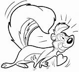 Looney Tunes Pepe Pew Skunk Ausmalbild Boyama Q1 Coloringhome sketch template