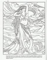 Venus Coloring Pages Goddess Greek Detailed Drawings Ups Grown sketch template
