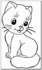 Pages Cat Coloring Animal Kids Easy Web Choose Board Zapisano sketch template