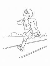 Athletics Pages Coloring Printable Kids sketch template