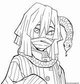 Slayer Iguro Snake Obanai sketch template