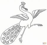 Peacock Coloring Dancing Pages Printable Sketch Cute Beautiful Clipart Drawing Birds Pigeon Supercoloring Clip Simple sketch template