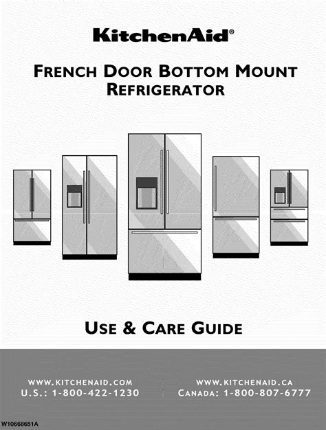 kitchenaid side  side refrigerator manual