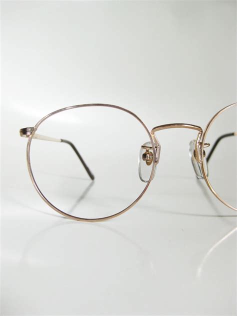 Round Wire Rim Eyeglasses 1960s Nerdy Girls Guys By Oliverandalexa