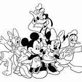 Coloring Disney Mickey Pages Mouse Friends Walt Pdf Family Print Minnie Adult Book Kids Sheets Clipart Adults Printable Printables Color sketch template