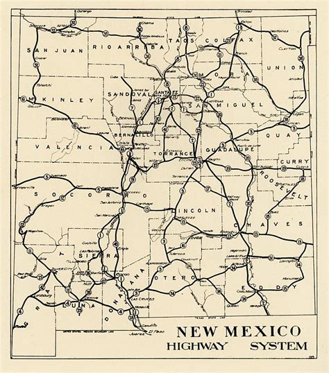 Early New Mexico State Highway Department Road Maps