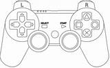 Controller Game Coloring Drawing Ps4 Pages Outline Playstation Console Joystick Nintendo Template Clip Xbox Games Ausmalbilder Switch Gaming Clipart Control sketch template