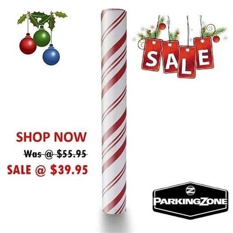 candy cane bollard covers bring   holiday cheer   entry