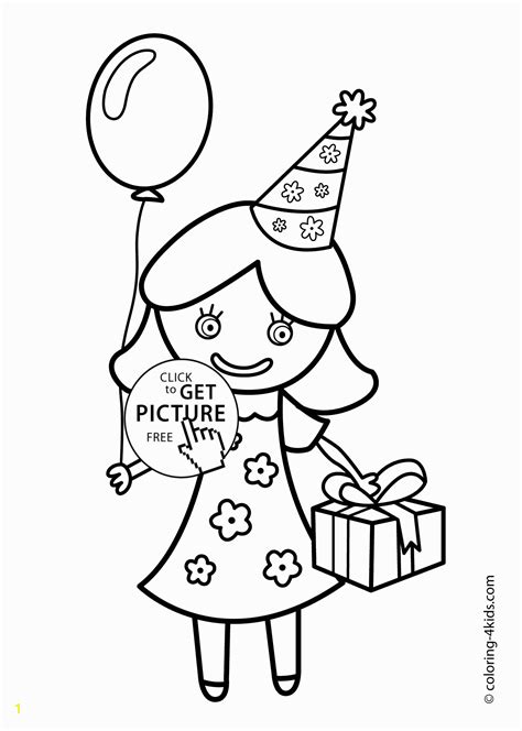 birthday party coloring pages  kids divyajanan