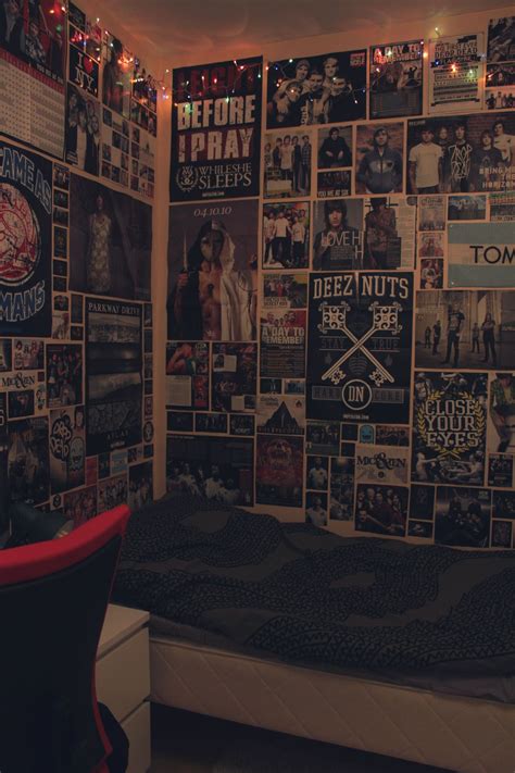 Emo Bedroom With Posters Grunge Bedroom Punk Room Emo Bedroom