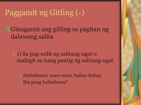 ppt ang gamit ng gitling powerpoint presentation free download id
