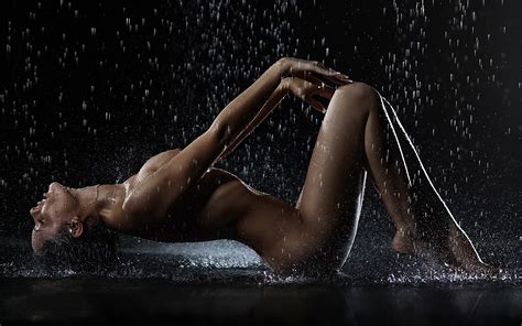 wallpaper nude wet titts tits rain shower brunette naked hot legs feet pose awesome