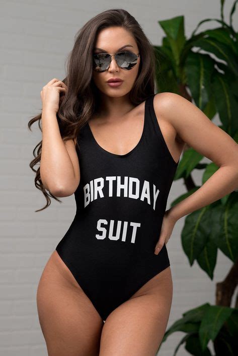 Birthday Suit One Piece Swimsuit Black Summerr Birthday Suit