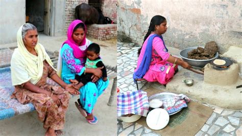 Punjabi Village Food Punjabi Village Woman Cooking On