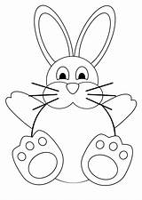Bunny Easter Printable Coloring Outline Templates Cutouts Kids Pages Color Template Cut Drawing Printables Crafts Clipart Rabbit Print Clip Colouring sketch template