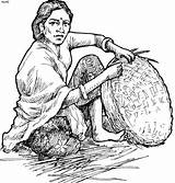 Village Basket Weaving Farmer Sketchite Scenery Sketching sketch template